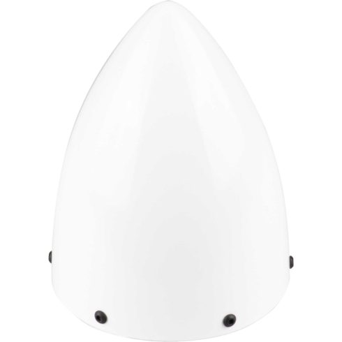 Topmodel Üvegszálas Orrkúp Alu Talppal, átmérő 115mm, Fehér.