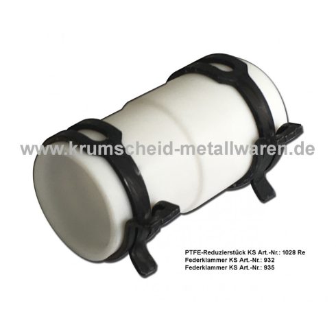 Teflon cső, szűkítő adapter, 65mm. (28/30mm-es csövek összekötője) Bilincseket nem tartalmaz! 