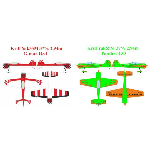 Krill Yak55M 37% 2,94m Full Composite ARF Kit. Magyarországra szállítással (Rendelhető!)