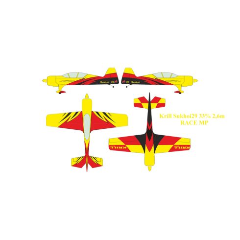Krill Sukhoi29 33% 2,6m Full Composite ARF Kit. Magyarországra szállítással (Rendelhető!)