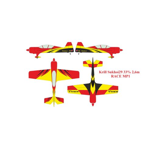 Krill Sukhoi29 33% 2,6m Full Composite ARF Kit. Magyarországra szállítással (Rendelhető!)
