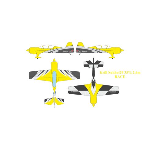 Krill Sukhoi29 33% 2,6m Full Composite ARF Kit. Magyarországra szállítással (Rendelhető!)