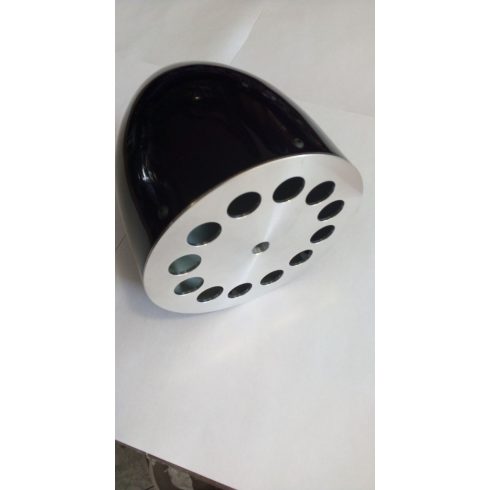 Krill Yak Üvegszálas Fekete Orrkúp 122mm, Alu hátlap