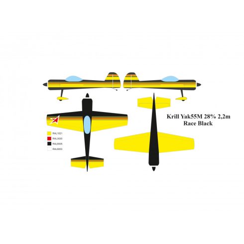 Krill Yak55M 28% 2,2m Full Composite ARF Kit Magyarországra szállítással (Rendelhető!)