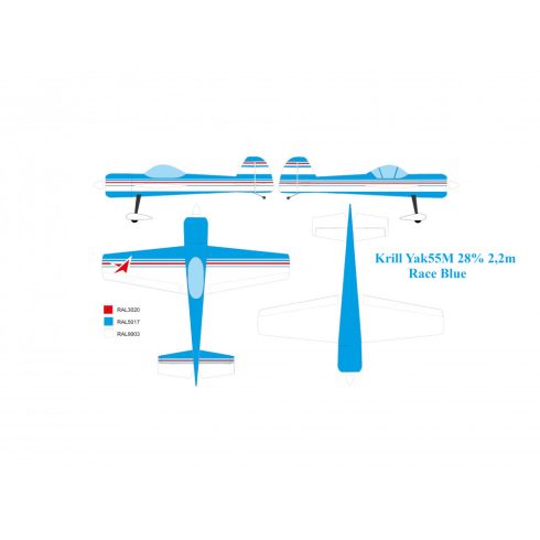 Krill Yak55M 28% 2,2m Full Composite ARF Kit Magyarországra szállítással (Rendelhető!)