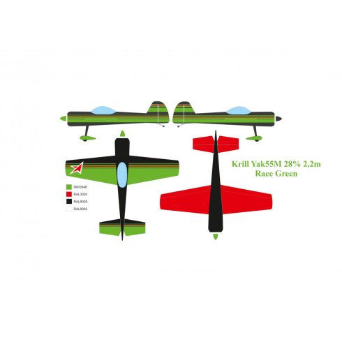 Krill Yak55M 28% 2,2m Full Composite ARF Kit Magyarországra szállítással (Rendelhető!)
