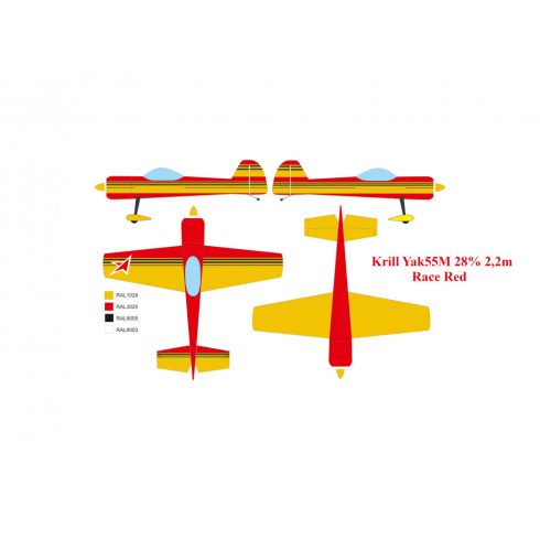 Krill Yak55M 28% 2,2m Full Composite ARF Kit Magyarországra szállítással (Rendelhető!)