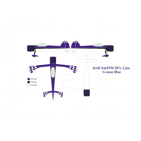 Krill Yak55M 28% 2,2m Full Composite ARF Kit Magyarországra szállítással (Rendelhető!)