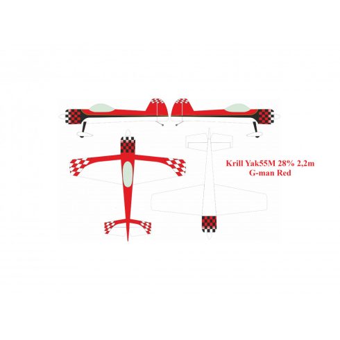 Krill Yak55M 28% 2,2m Full Composite ARF Kit Magyarországra szállítással (Rendelhető!)