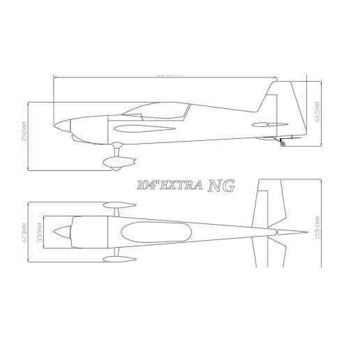 Skywing Rc Extra Ng 104" (2641mm), Sárga/Kék/Piros, ARF Szett.