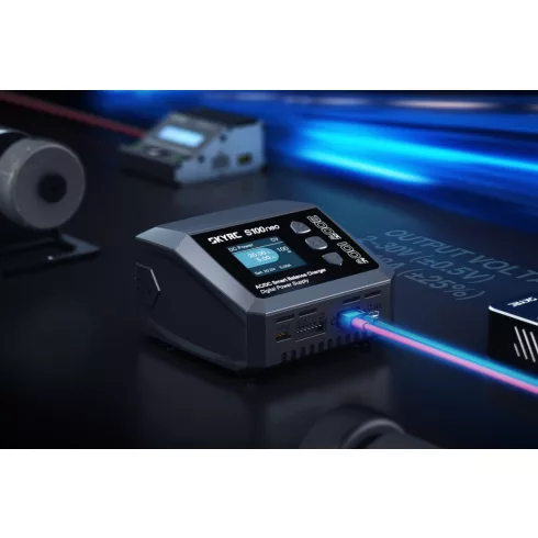 SKY RC S100neo AC/DC Akkumulátor Töltő. Külső Tápról és AC230V-ról is üzemeltethető.