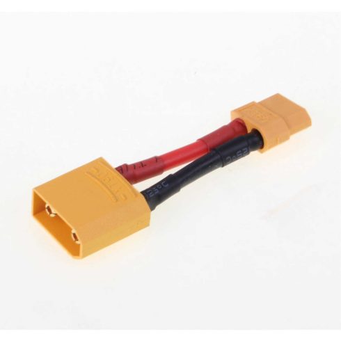 Robbe átalakító, XT60 mamá-ról XT90 Papá-ra. 30mm hossz, 12AWG, 3,3mm2 (1db)