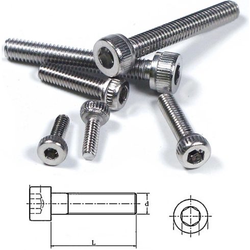 Robbe M2x14mm, Rozsdamentes acél, Imbusz csavar. (30db)