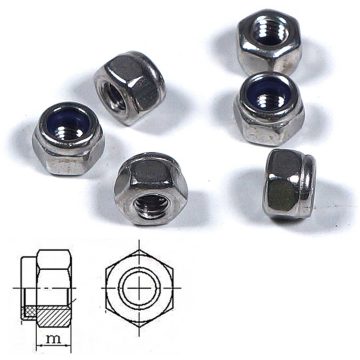 Robbe M2,5 Önzáró Anya, Rozsdamentes acél. (30db)