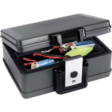   Robbe Tűz és Vízálló Biztonságos tárolódoboz, Akkuknak, Iratokanak, Média tartalomnak.