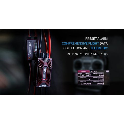 T-Motor AM116A 3-8s/116A, UBEC 5,8V, 7,4V, 8,2V 15/25A, Brushless Szabályzó.