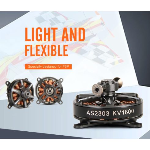 T-Motor AS2303 1800KV Fixed Wing Light Brushless Motor for Acrobatic Aircraft Models. (Indior F3P)
