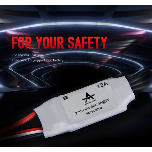 T-Motor AT12T 2-3s/12A, 5V/2A BEC, Brushless Szabályzó.