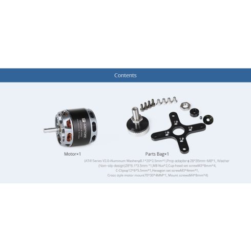 T-Motor AT4120 500KV 3D Long Shaft Brushless Motor.