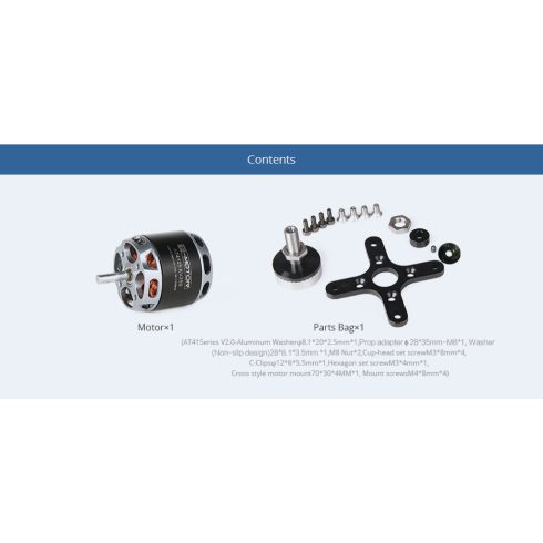 T-Motor AT4125 540KV 3D Long Shaft Brushless Motor.