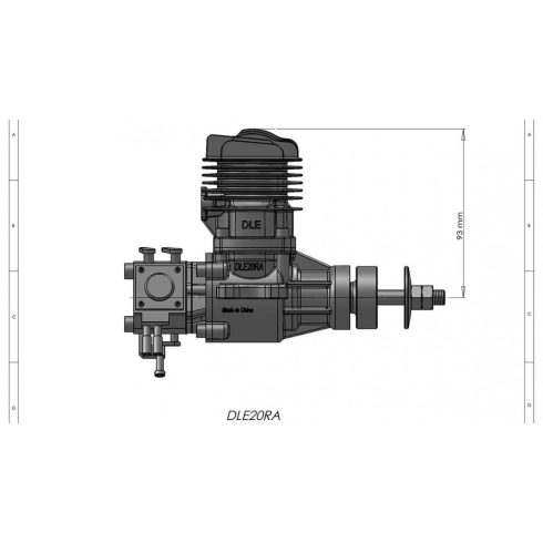 DL20RA Motor Gyújtással, Hátsó Normál kipufogóval. (Rendelhető)
