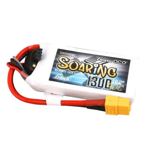 Gens Ace G-Tech Soaring 1300mAh 2S (7,4V) 30/60C Lipó akkumulátor, XT60 csatlakozó