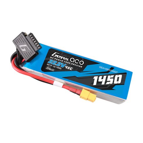 Gens Ace G-Tech 1450mAh 6s (22,2V) 45/90C Lipó Akkumulátor, XT60 csatlakozó.