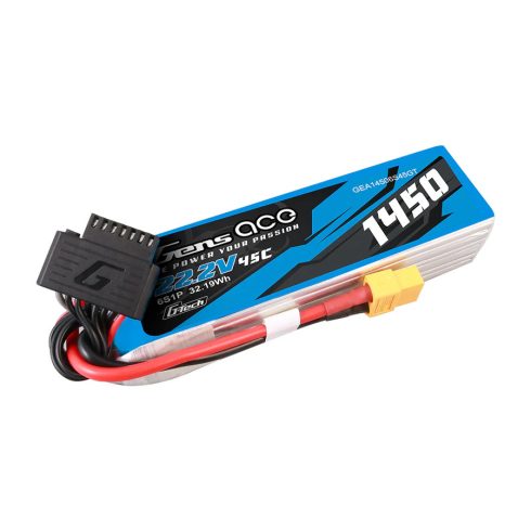 Gens Ace G-Tech 1450mAh 6s (22,2V) 45/90C Lipó Akkumulátor, XT60 csatlakozó.
