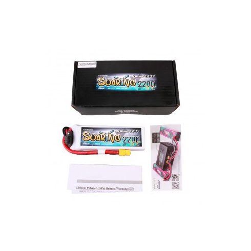 Gens Ace G-Tech Soaring 2200mAh 3S (11,1V) 30/60C Lipó akkumulátor, XT60 csatlakozó