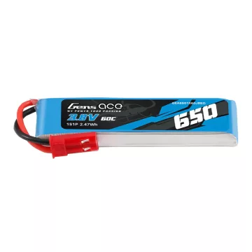   Gens Ace 650mAh 1s (3,8V) 60/120C HV Lipó Akkumulátor, JST-SYP csatlakozó.