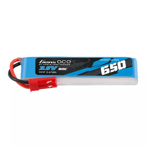 Gens Ace 650mAh 1s (3,8V) 60/120C HV Lipó Akkumulátor, JST-SYP csatlakozó.