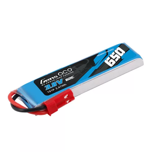 Gens Ace 650mAh 1s (3,8V) 60/120C HV Lipó Akkumulátor, JST-SYP csatlakozó.
