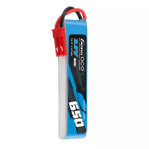 Gens Ace 650mAh 1s (3,8V) 60/120C HV Lipó Akkumulátor, JST-SYP csatlakozó.
