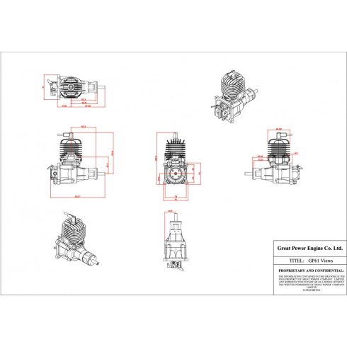 GP 61 Motor Gyújtással, Normál kipufogóval. (Rendelhető)