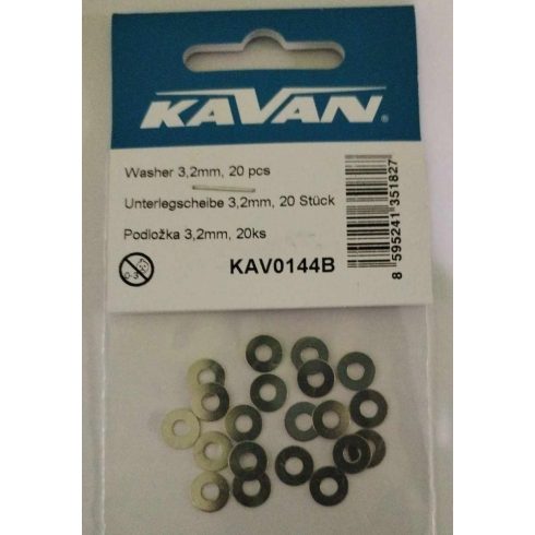 Kavan 3,2-es Lapos alátét. (20db)