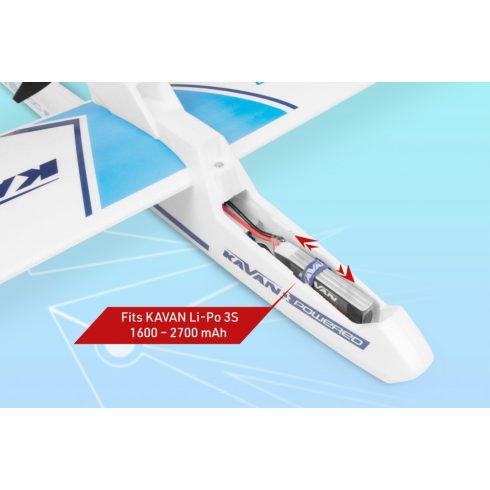 KAVAN Beta 1400 RTF, Mode2 Szett (Kék), Távirányítóval, vevővel, akkuval és töltővel.