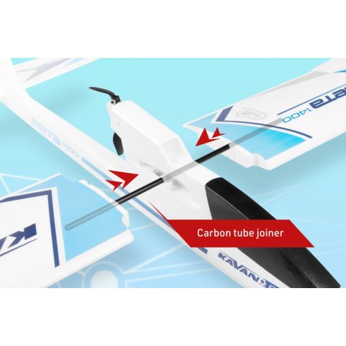 KAVAN Beta 1400 RTF, Mode2 Szett (Kék), Távirányítóval, vevővel, akkuval és töltővel.