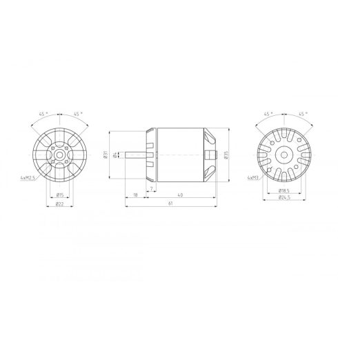 KAVAN Combo szett, C3542-1000 Motor + KAVAN R-60SB szabályzó