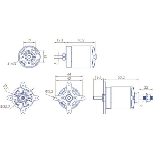 [OD8044] PLANET-HOBBY JOKER 3542-5,5 V3 940 KV Brushless Motor