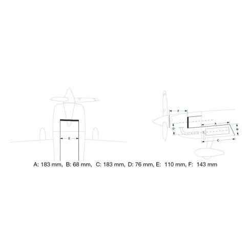 Pilot-RC Slick 67” (1,7 m) - színséma 03 (Fehér/Piros/kék) ARF szett.