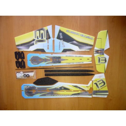 RC Factory - Crack Yak55 Lite Indoor Kit 800mm, Zöld/Narancs