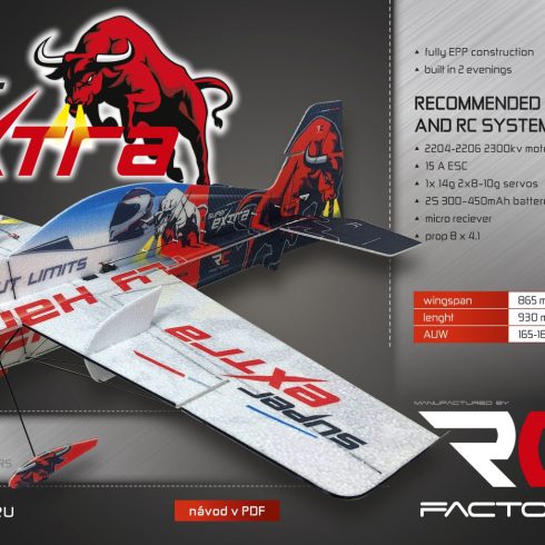 Rc-Factory Super Exrta BULL Indior 865mm ARF Szett.