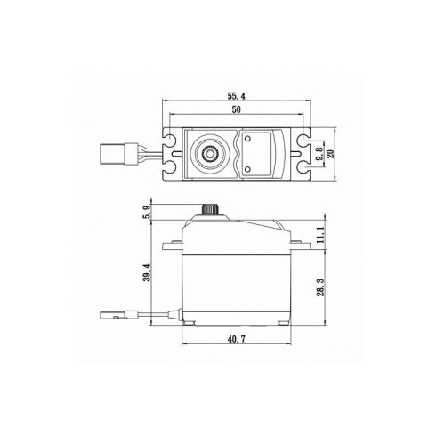 Savox SC-0252MG Plus Digitális Fémfogas szervo (0,19sec, 10,5kg/6V)
