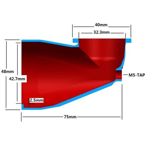 Secraft karburátor 90 fokos levegőbeáramló Tüte. DA100/120, DLE111/120, GP123, EME120