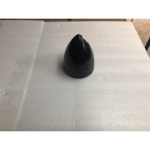 Simprop 125mm Fekete Üvegszálas Orrkúp, Alu hátlap.