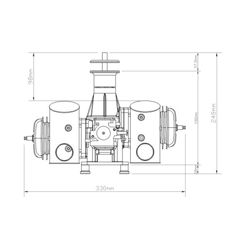 STINGER 185cc Motor Gyújtással, Normál kipufogóval.