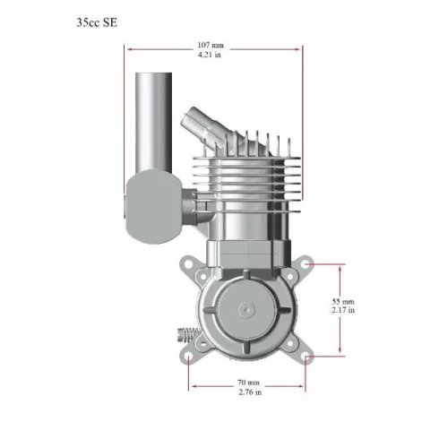 Stinger 35SE Motor Gyújtással, Normál kipufogóval.