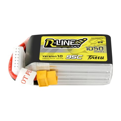 Gens Ace Tattu R-Line 1050mAh 6s (22,2V) 95/190C Lipó Akkumulátor, XT60 csatlakozó.