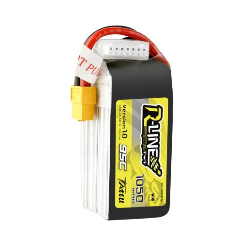 Gens Ace Tattu R-Line 1050mAh 6s (22,2V) 95/190C Lipó Akkumulátor, XT60 csatlakozó.