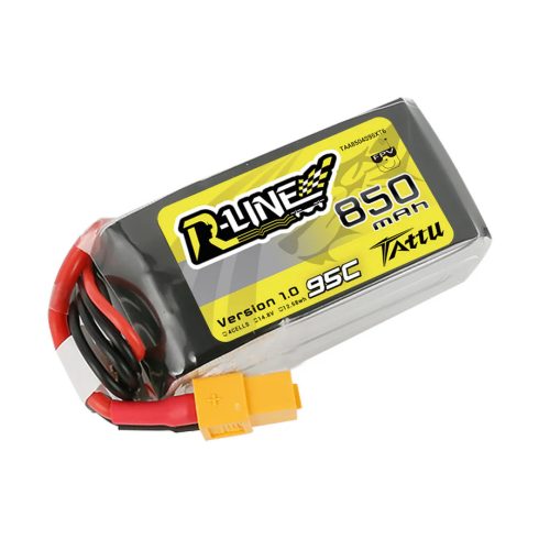 Tattu R-Line 850mAh 4S (14,8V) 95/190C Lipo Akkumulátor XT60 Csatlakozó.